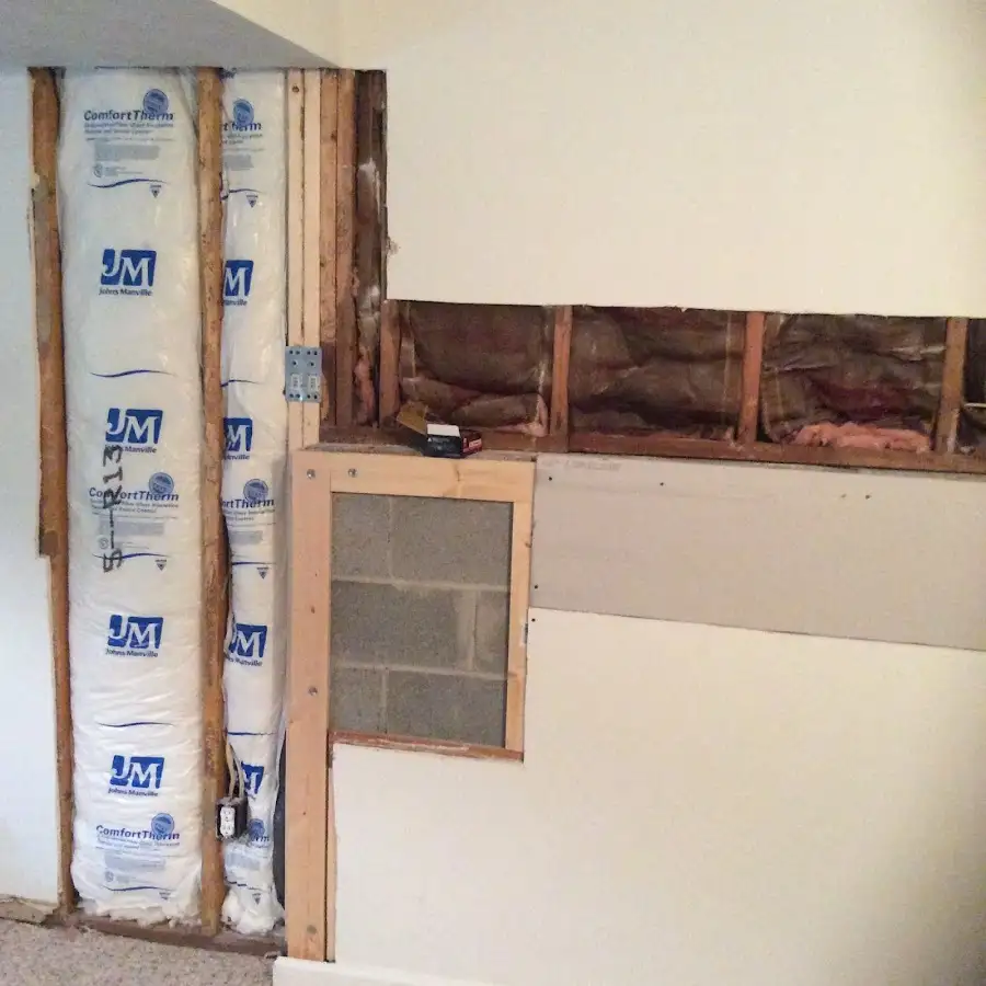 Wall insulation replacement during Basement Flood Cleanup in Bessemer City